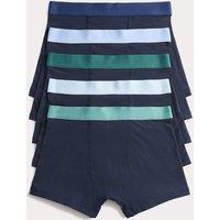 M&S 5 Pack Cotton with Stretch Trunks (5-16 Yrs) Black Mix