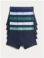 M&S 5 Pack Cotton with Stretch Trunks (5-16 Yrs) Black Mix