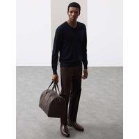 Autograph Pure Extra Fine Merino Wool V-Neck Jumper Dark Navy