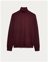 Pure Extra Fine Merino Wool Roll Neck Jumper