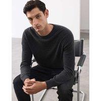 Autograph Pure Cashmere Crew Neck Jumper Granite