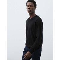 Autograph Pure Cashmere V-Neck Jumper Black