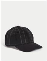 Herringbone Baseball Cap with Wool