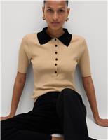 Soft Touch Collared Knitted Top