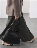 Leather Top Handle Shoulder Tote