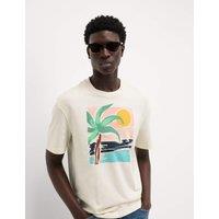 Pure Cotton Large Palm Graphic T-Shirt