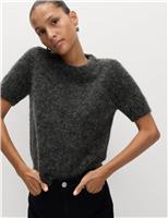 Brushed Alpaca Blend Knitted Top