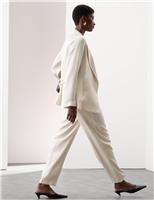 Twill Pleat Front Straight Leg Trousers