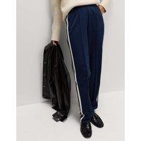 M&S Cotton Rich Retro Side Stripe Joggers Navy