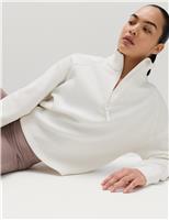 Goodmove Rib Half Zip Yoga Sweatshirt Ivory