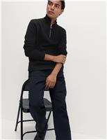 Cotton Rich Double Knit Half Zip Sweatshirt