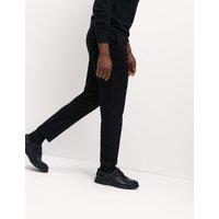 M&S Straight Fit Italian Moleskin Chino Trousers Black