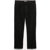 M&S Straight Fit Italian Moleskin Chino Trousers Black
