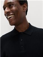Cotton Modal Geometric Knitted Polo