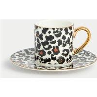 Bone China Leopard Espresso Cup & Saucer