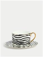 Bone China Zebra Cup & Saucer