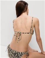 Animal Print Triangle Bikini Top