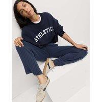 Modal Blend Striped Wide Leg Joggers