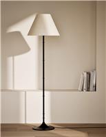 Black Ribbed Floor Light