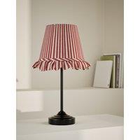 Striped Ruffle Rechargeable Table Lamp