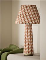 Fabric Geometric Print Table Lamp
