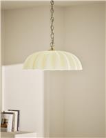 Glass White Scallop Ceiling Lamp Shade