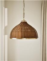 Rattan Bell Pendant Ceiling Light