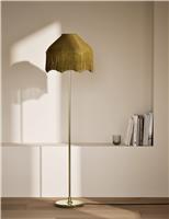 Fringed Velvet Shade Floor Lamp