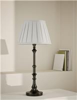 Pewter Candlestick Table Lamp
