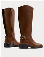 Buckle Knee High Riding Boot