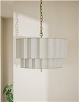 Scallop Fluted Pendant Light with Diffuser