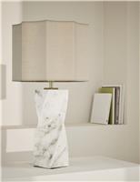 Twisted Marble Effect Table Lamp