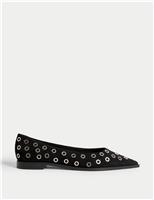 Studded Flat Pointed Shoes