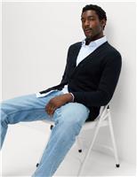 Lambswool Blend V-Neck Cardigan