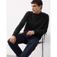 Autograph Pure Cashmere Roll Neck Jumper Black