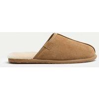M&S Suede Mule Slippers with Freshfeet Tan
