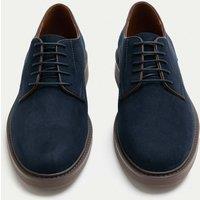 M&S Suedette Derby Shoes Navy