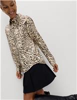 Printed Collared Button Through Shirt