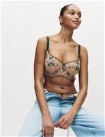 Helena Embroidery Wired Demi Cup Bra (F-H)