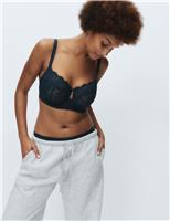 Cleo Sequin Lace Wired Balcony Bra (F-H)