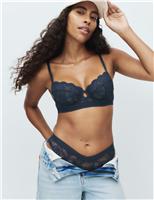 Cleo Sequin Lace Wired Balcony Bra (A-E)