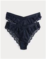 2pk Cleo Sequin Lace Miami Knickers