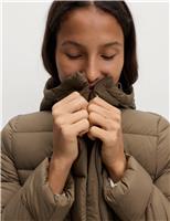 Feather & Down Hooded Duvet Coat