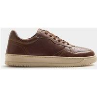 M&S Leather Lace up Trainers Tan