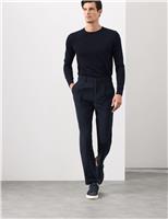 Wool Blend Suit Trousers