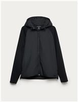 Cotton Rich Raglan Hybrid Hooded Jacket