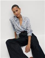 Printed Collared Button Through Shirt