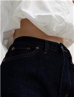 Cotton Cropped Bubble Hem Collared Shirt