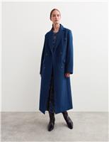 Longline Pure Wool Double Breasted Boyfriend Coat