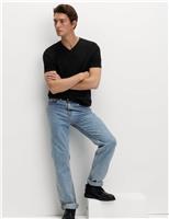 Pure Cotton V Neck T-Shirt